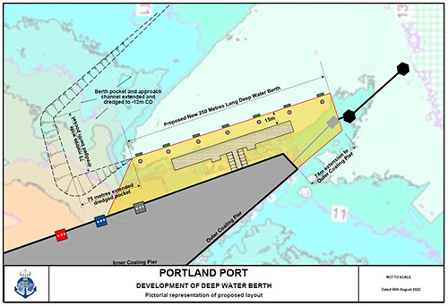 Portland Port (UK) Undertakes £26 Million Berth Development. Portland Port is embarking on its largest and most ambitious improvement project to date, investing £26 million in a major berth development (Image at LateCruiseNews.com - August 2022)
